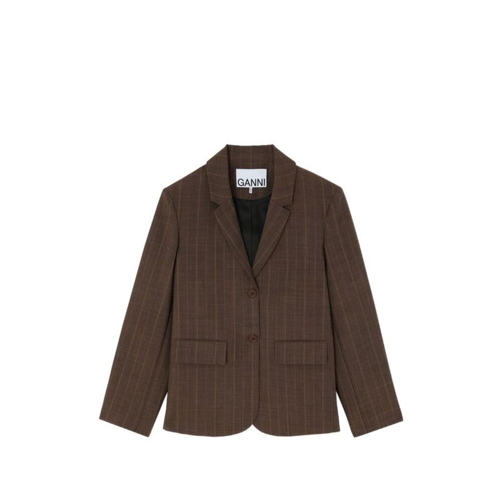 Ganni Brown Jackets - Blazers Women